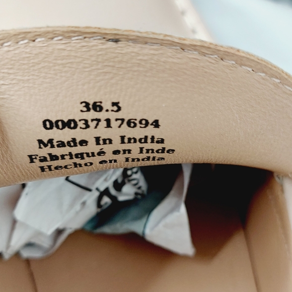 Free People Lyra Lug Sole Sand Nude Patent Leather Loafers Size 36.5 US 6.5 NWOB - Picture 5 of 16